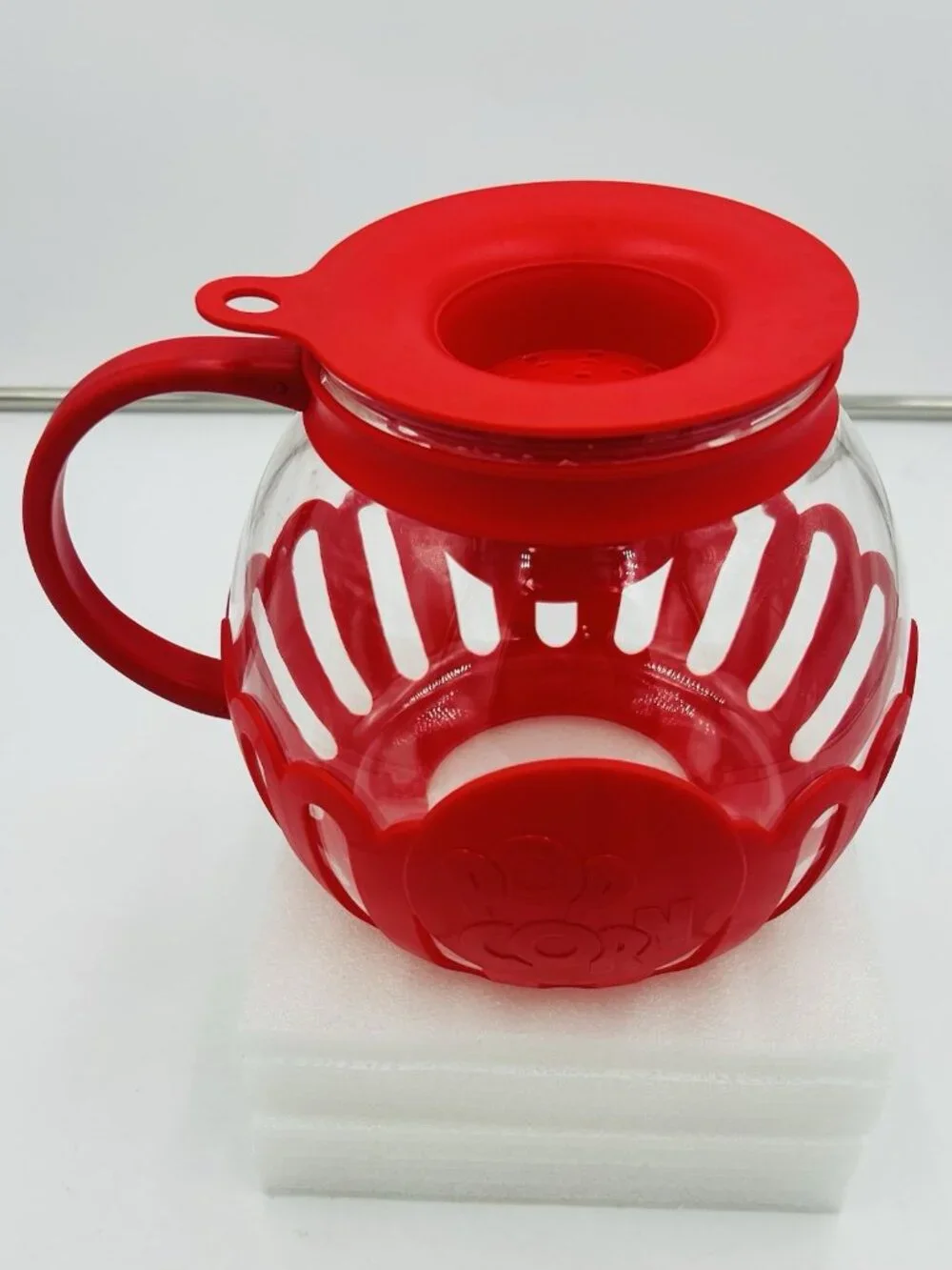 Ecolution Micro-Pop Popcorn Popper With 3-in-1 Lid 1.5 Quart Red